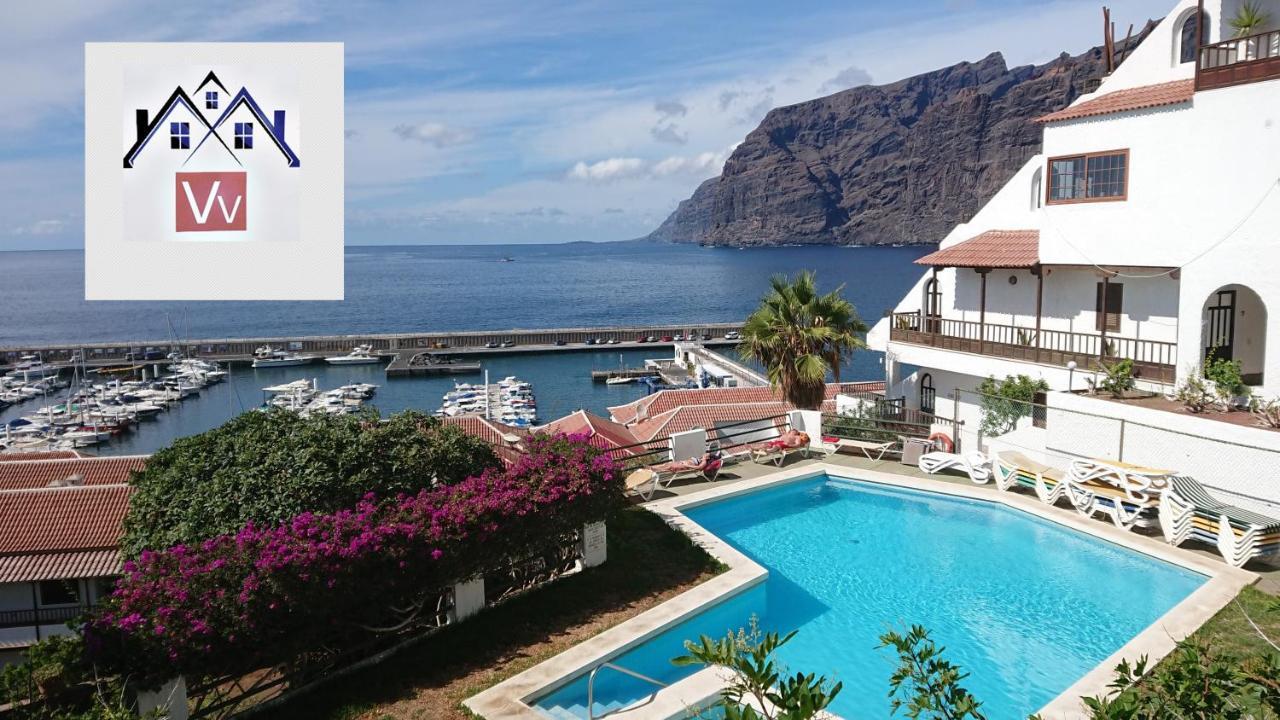 Apartment Mit Sonnenterrasse Und Panorama - Meerblick, 5 Min. Von Hafen + Strand Acantilado de los Gigantes Dış mekan fotoğraf